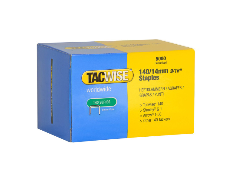 TACWISE Agrafes 140/14 mm, 5.000 pièces, galvanisé