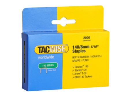 TACWISE Agrafes 140/8 mm, 2.000 pièces, galvanisé