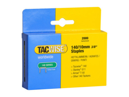 TACWISE Agrafes 140/10 mm, 2.000 pièces, galvanisé