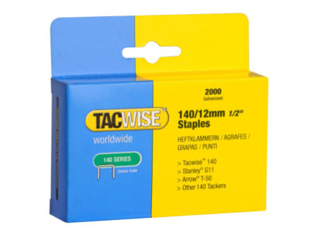 TACWISE Agrafes 140/12 mm, 2.000 pièces, galvanisé