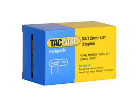 TACWISE Agrafes 53/12 mm, 5.000 pièces, galvanisé