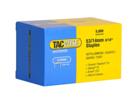 TACWISE Agrafes 53/14 mm, 5.000 pièces, galvanisé