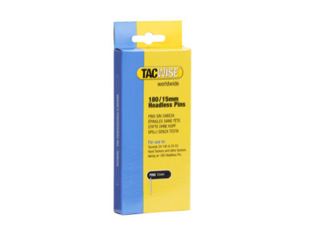 TACWISE Clous de finition pour pistolet agrafeur, 180/15 mm,