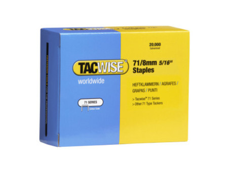 TACWISE Agrafes 71/8 mm galvanisées, 20.000 pièces
