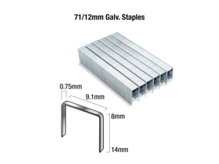 TACWISE Agrafes 71/12 mm galvanisées, 20.000 pièces