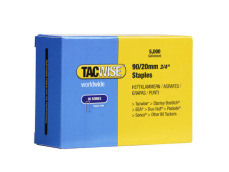 TACWISE Agrafes étroites 90/20 mm galvanisées, 5.000 pièces