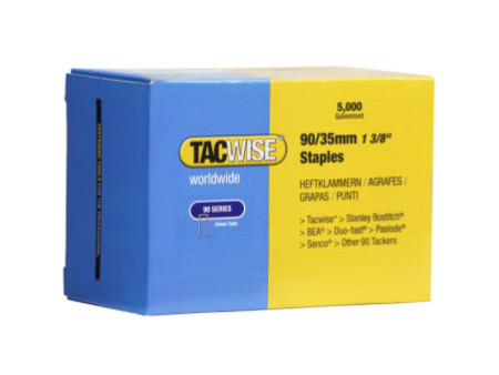 TACWISE Agrafes étroites 90/35 mm galvanisées, 5.000 pièces