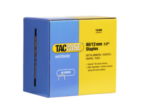 TACWISE Agrafes 80/12 mm galvanisées, 10.000 pièces