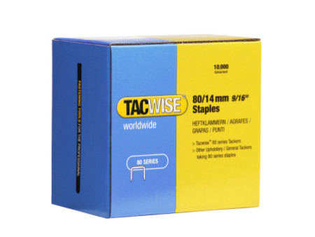 TACWISE Agrafes 80/14 mm galvanisées, 10.000 pièces