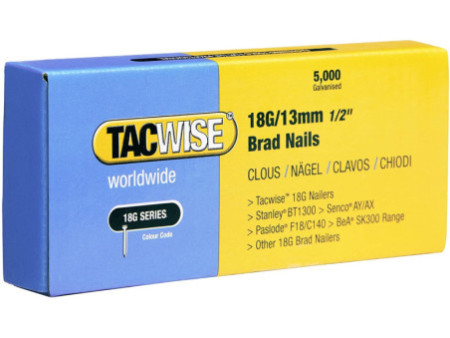 TACWISE Clous 18G/13 mm, 5.000 pièces