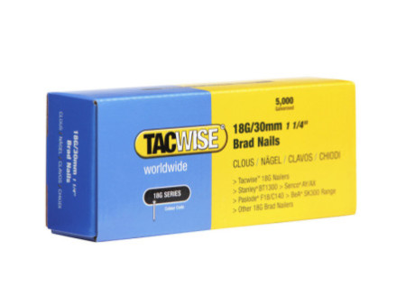 TACWISE Clous 18G/30 mm, 5.000 pièces