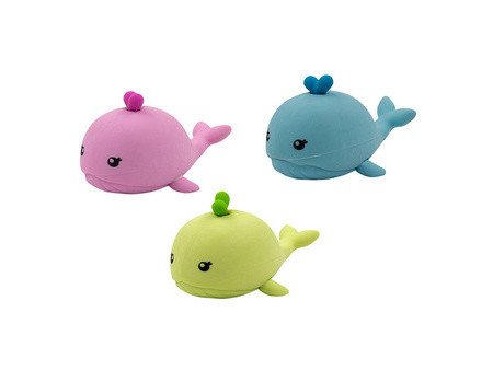 WEDO Gomme en plastique baleine 'MOBY', présentoir de 24