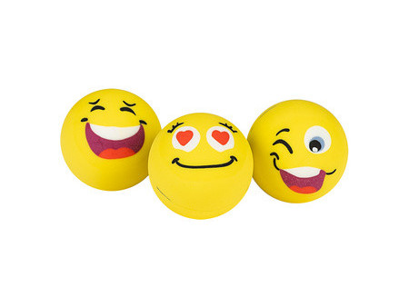 WEDO Gomme en plastique balle 'SMILEY', set de 3