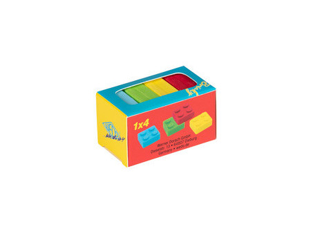WEDO Gomme en plastique brique 'BRICKY', set de 4