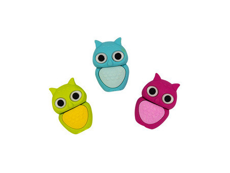 WEDO Gomme en plastique Hibou 'LULU', assorti