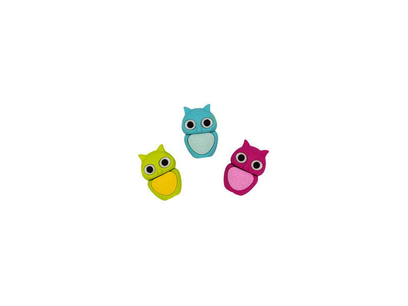 WEDO Gomme en plastique Hibou 'LULU', assorti