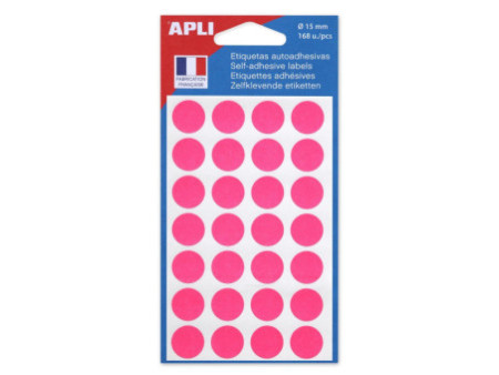 APLI Pastille de signalisation, diamètre: 15 mm, rose