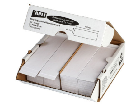 APLI Etiquette d'affranchissement, 140 x 40 mm, blanc