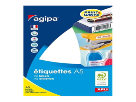 agipa Etiquette universelle, diamètre: 24 mm, rond, blanc