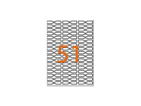 agipa Etiquette bijouterie, 45 x 8 mm, format A5, enlevable