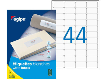 agipa Etiquette universelle, 50 x 25 mm, blanc