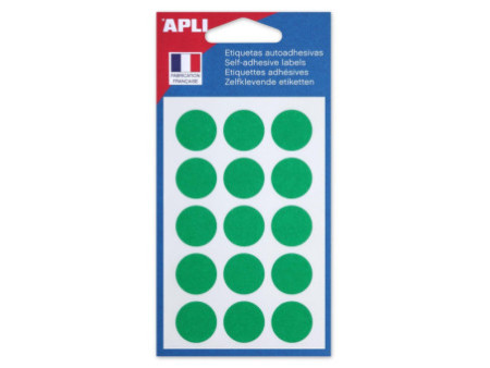 APLI Pastille de signalisation, diamètre: 19 mm, vert