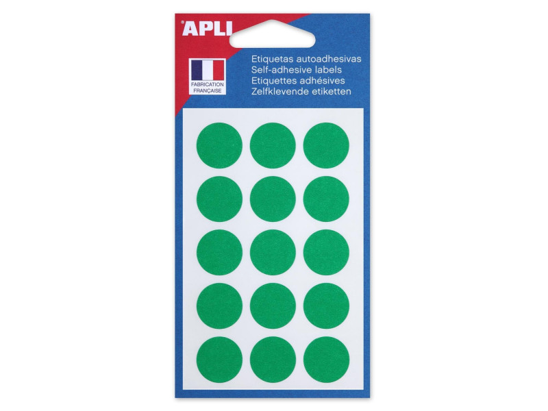 APLI Pastille de signalisation, diamètre: 19 mm, vert