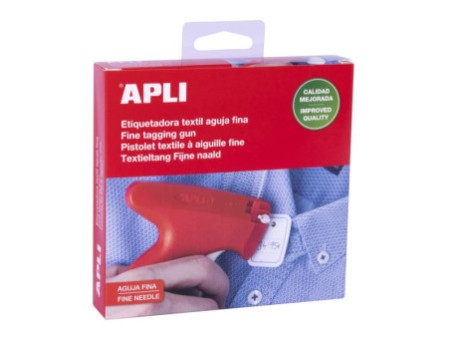 APLI Pistolet textile à aiguille fine, rouge/blanc