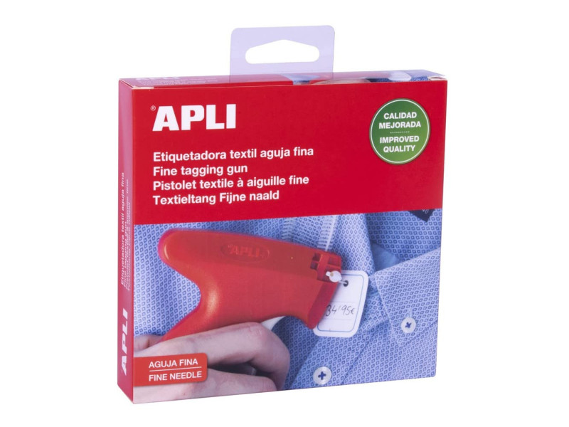APLI Pistolet textile à aiguille fine, rouge/blanc