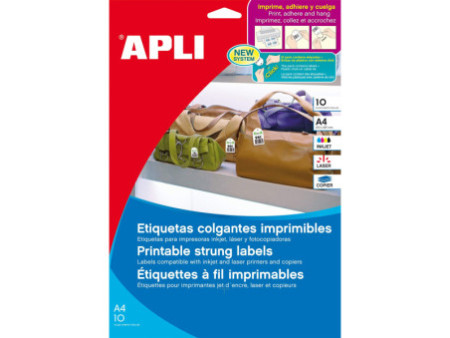 APLI Etiquette imprimable à fil, blanc, 36 x 53 mm
