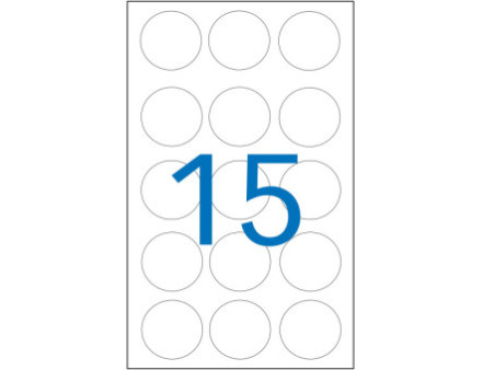 APLI Pastille de signalisation, diamètre: 19 mm, blanc