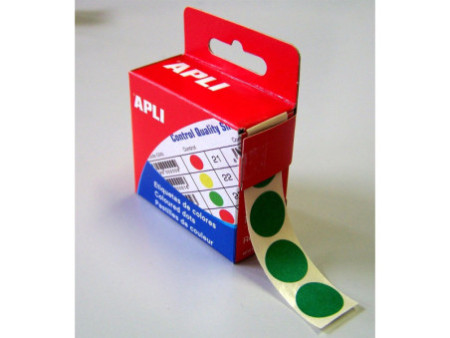 APLI Pastille de signalisation, diamètre: 15 mm, vert
