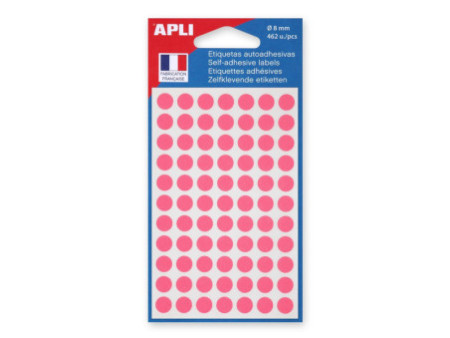 APLI Pastille de signalisation, diamètre: 8 mm, rond, rose