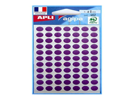 APLI Pastille de signalisation, diamètre: 8 mm, rond, violet