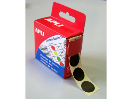 APLI Pastille de signalisation, diamètre: 15 mm, noir