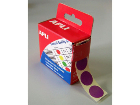 APLI Pastille de signalisation, diamètre: 15 mm,violet