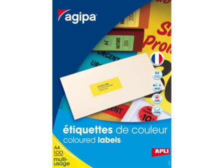 APLI Etiquette d'adresse, 105 x 148,5 mm, jaune