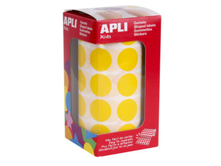 APLI Kids Gommette de couleur en rouleau, jaune