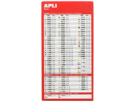 APLI Kids Gommette de couleur en rouleau, jaune