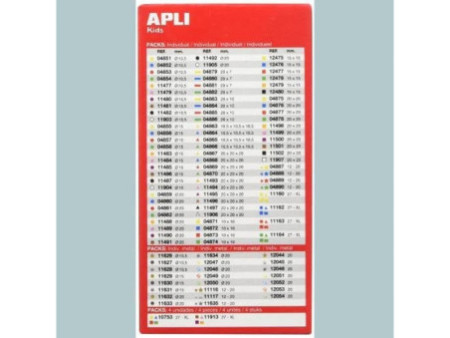 APLI Kids Gommette de couleur en rouleau, jaune