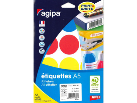 agipa Pastille de couleur, diamètre: 45 mm, rond, assorti