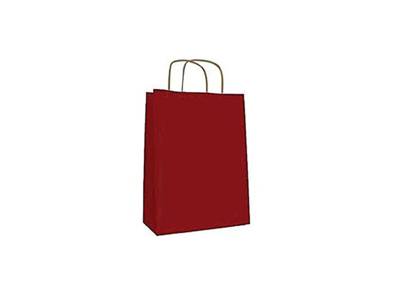APLI Sac en papier, kraft, moyen, rouge
