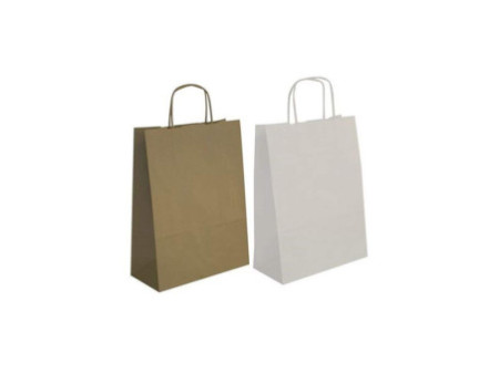 APLI Sac en papier, kraft, moyen, blanc