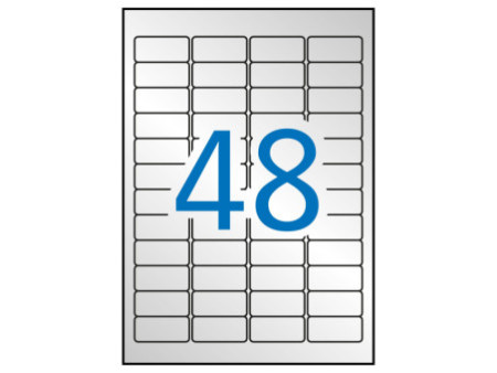 APLI Etiquette polyester, résistant, 45,7 mm x 21,2 mm