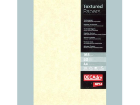 agipa Papier structuré, A4, 165 g/m2, parchemin champagne