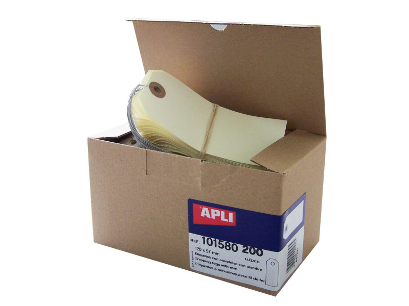 APLI Etiquettes américaines, 120 x 57 mm, avec fil de fer