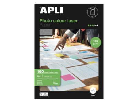 APLI Papier photo, A4, 160 g/m2, brillant recto/verso