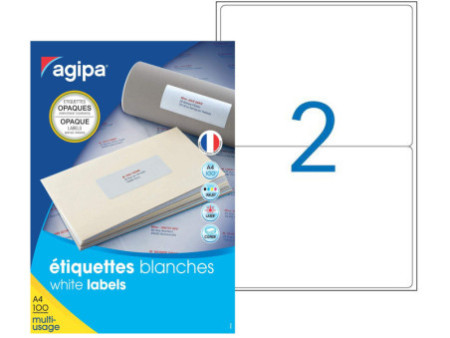 agipa Etiquette d'expédition, opaque, 199,6 x 143,5 mm