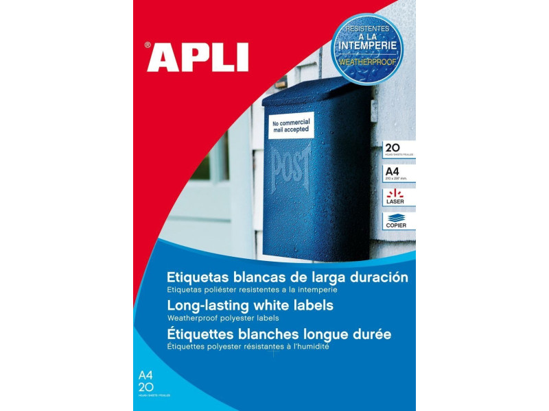 APLI Etiquette, résistant aux intempéries, diamètre 30 mm