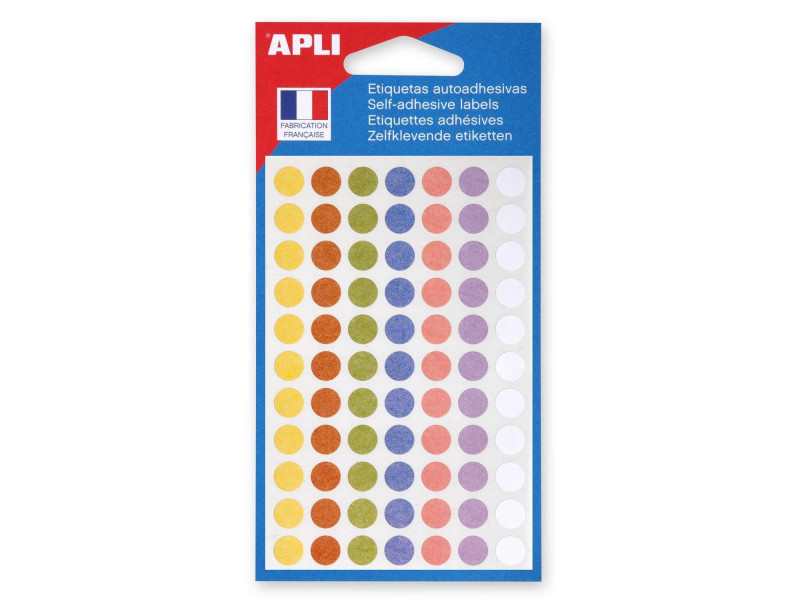APLI Pastille de signalisation, diamètre: 8 mm, assorti
